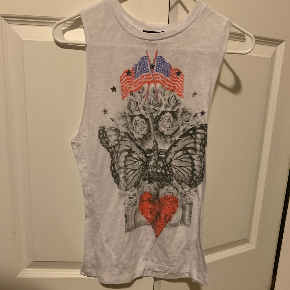 EUC Topshop American Sheer Tank size 6